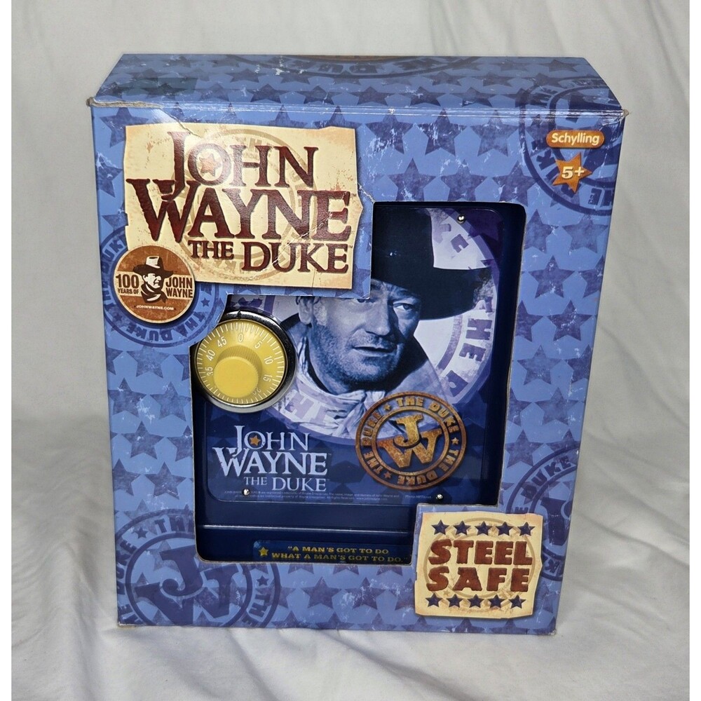 John Wayne The Duke Steel Combination Safe w/ Alarm Collectable & Box